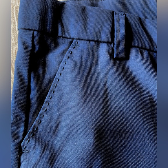 9-10 NEW H&M Woven Dress Pants / Uniform Pants, Dark Blue, Relaxed Fit - Picture 5 of 11